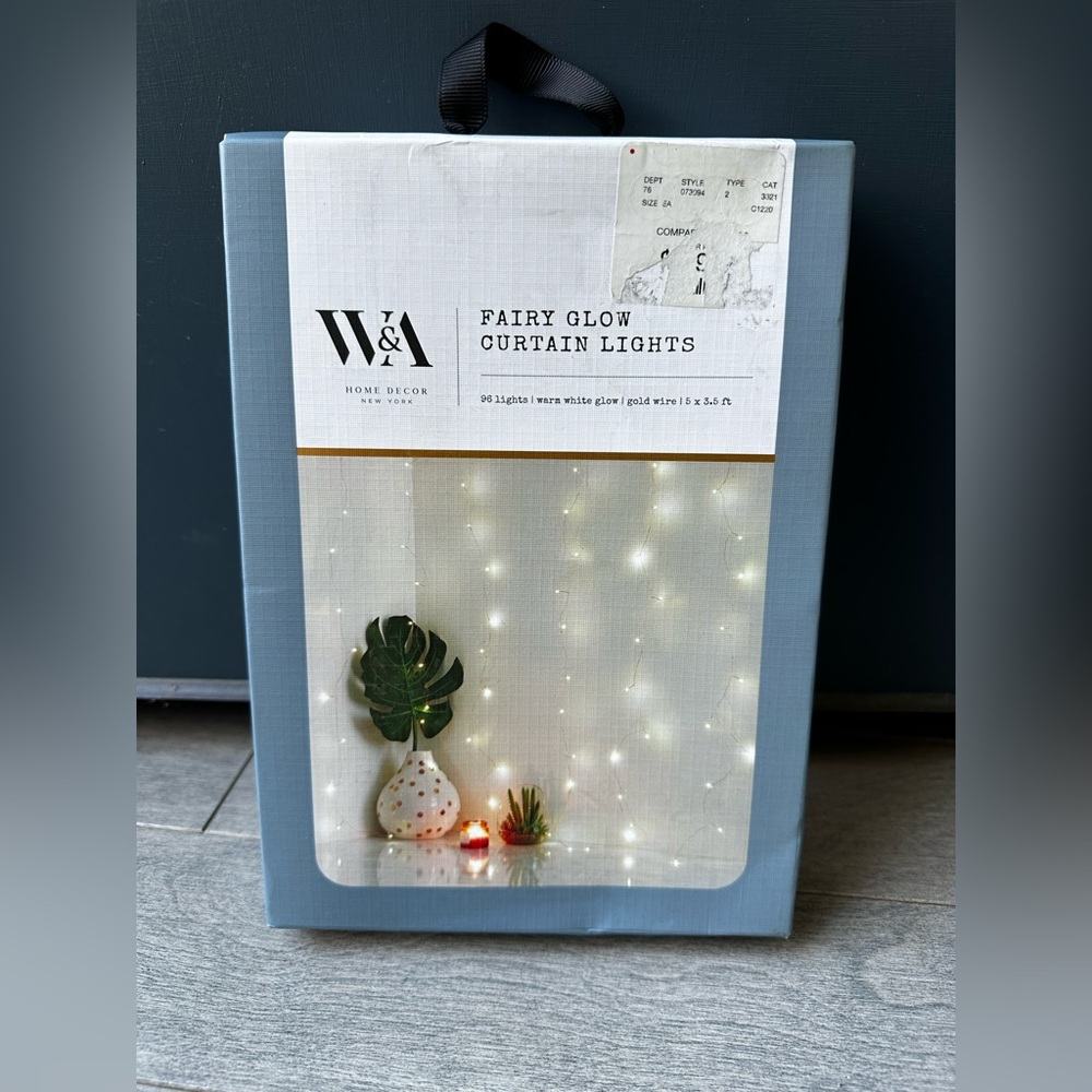 Unisex Boxed West And Arrow Fairy Glow Curtain Lights String Warm White Glow NEW